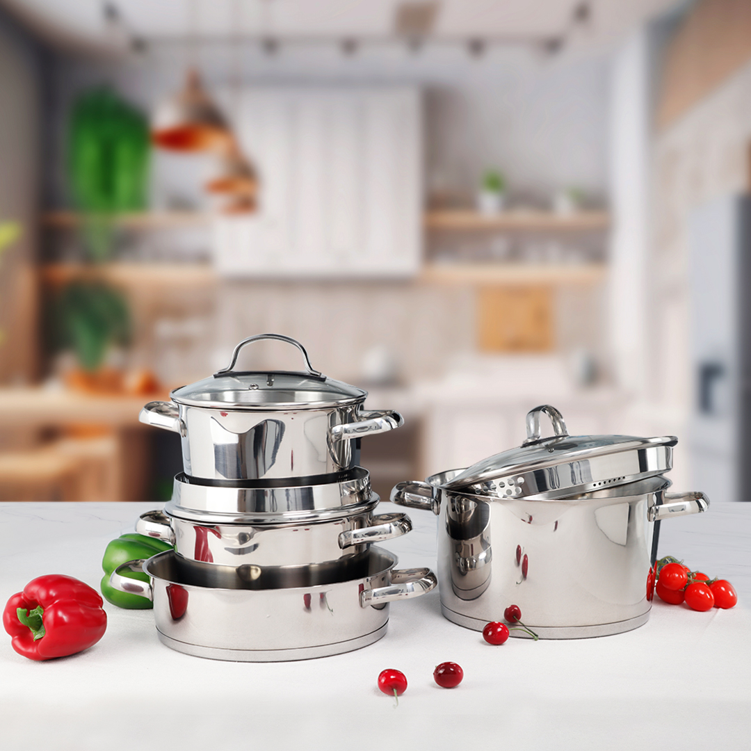 Evfemiya Premium Polad 7 Parça Qazan Dəsti