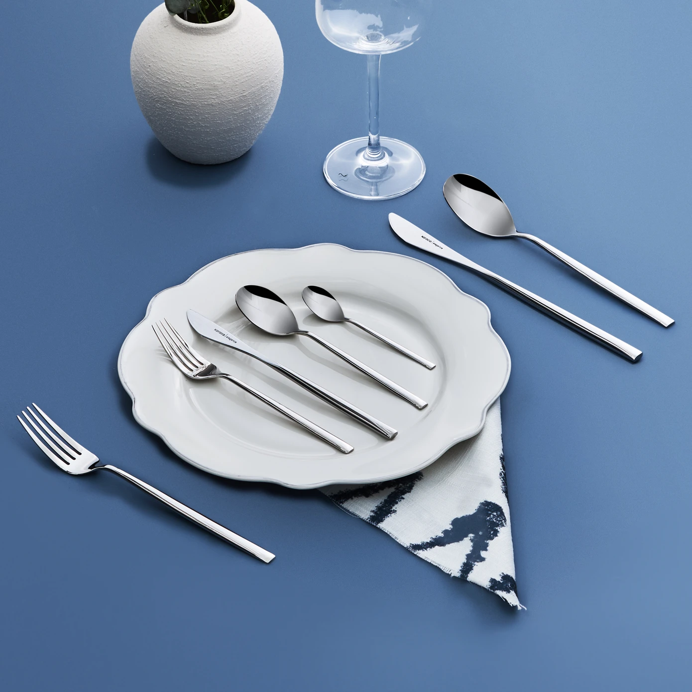 Karaca Elegance New Liza Platin 12 Nəfərlik 84 Parça Çəngəl Qaşıq Bıçaq Dəsti